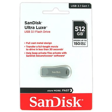 MEMORIA SANDISK USB ULTRA LUXE 512GB 3.1 FLASH DRIVE 150MB/S SDCZ74-512G-G46 - 1