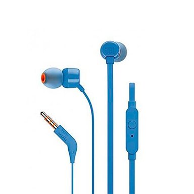 AUDÍFONOS JBL IN-EAR T110 SONIDO CLARO Y NITIDO CON MICRO 3.5MM AZUL - 1