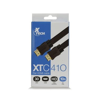 CABLE HDMI XTECH XTC-410 PLANO 3M CALIDAD PREMIUM CONEXIONES ESTABLES NEGRO - 6