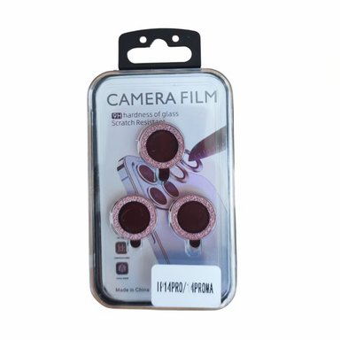 MICAS DE CAMARA INDIVIDUALES ESCARCHA ROSADO PARA IPHONE 12 PRO MAX - 1