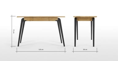 ESCRITORIO YOLODECORO LUCIEN 120 CM X 120 CM MANGO CLARA - 5