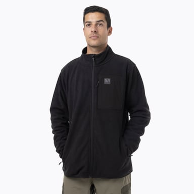 CASACA HOMBRE DEKAUS MICROFLEECE FULL ZIPPER NEGRO - 1
