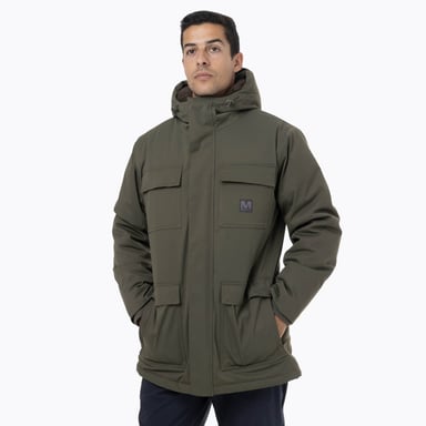 CASACA HOMBRE IONES LONG PARKA WITH HOOD VERDE - 1