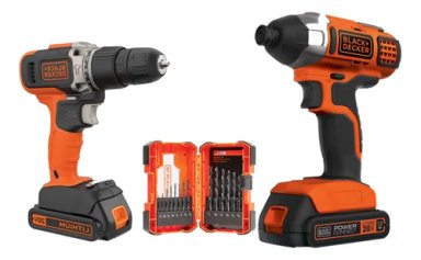 KIT ATORNILLADOR DE IMPACTO + TALADRO PERCUTOR + SET 14 PCS - 2