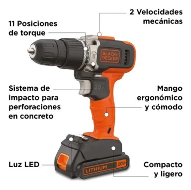 KIT ATORNILLADOR DE IMPACTO + TALADRO PERCUTOR + SET 14 PCS - 6