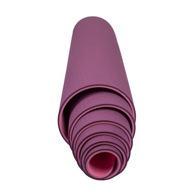 COLCHONETA SPORT FITNESS CS-100052 10MM NBR YOGA MAT PILATES + LIGAS MORADO - 2
