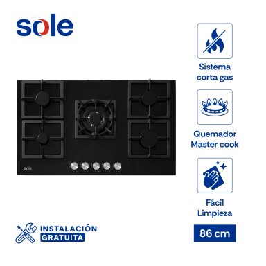 COMBO SOLE COCINA EMPOTRABLE A GAS 5 QUEMADORES SOLCO041 + HORNO ELÉCTRICO 105L SOLHO011 - 1