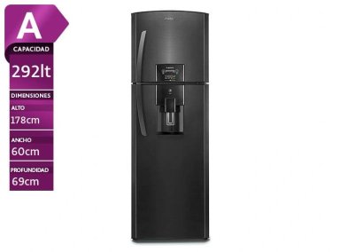 REFRIGERADORA MABE TOP FREEZER NO FROST RMA310FZPC 292 L BLACK STEEL - 1