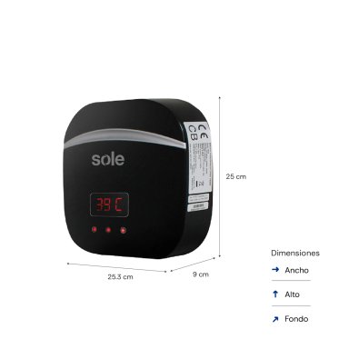 CALENTADOR ELÉCTRICO SOLE RAPICLEAN MAGIC 3.5KW BIDET - 2