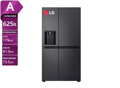 REFRIGERADORA LG 625L GS66SPM SIDE BY SIDE TOTAL NO FROST NEGRO MATE - 1