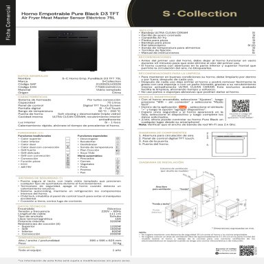 HORNO EMPOTRABLE ELÉCTRICO SOLE 3120SOLHO028 75 LT - 15