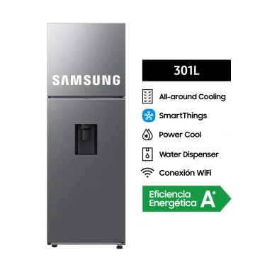 REFRIGERADORA TOP FREEZER SAMSUNG NO FROST 301L RT31DG5220S9PE - 1