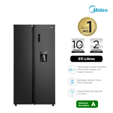 REFRIGERADORA MIDEA SIDE BY SIDE 511 L MDRS710FGR28PEWD - 1