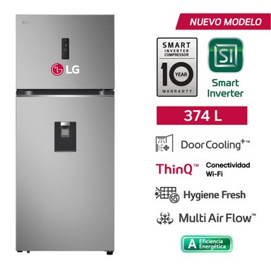 REFRIGERADORA LG TOP FREEZER NO FROST VT38SPYC 374L - 1