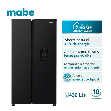 REFRIGERADORA MABE SIDE BY SIDE NO FROST MSD480LMRPS0 436L - 1