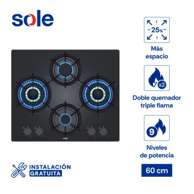 COCINA EMPOTRABLE A GAS SOLE 4 HORNILLAS 3120SOLCO081 - 1