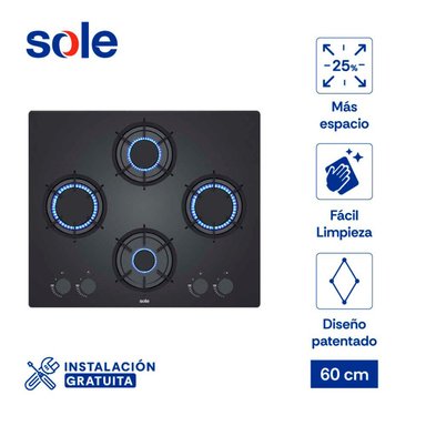 COCINA EMPOTRABLE A GAS SOLE 4 HORNILLAS 3120SOLCO078 - 1