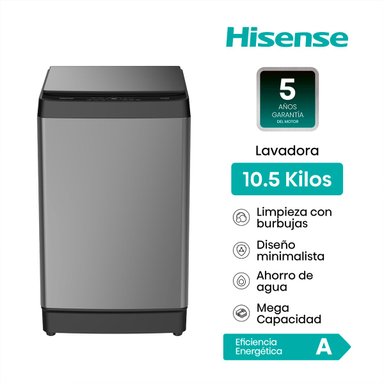 LAVADORA HISENSE 10.5KG CARGA SUPERIOR WT3K1131UT - 1