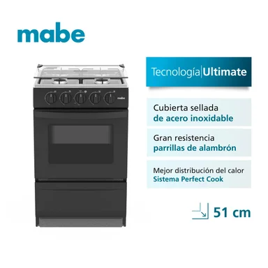 COCINA DE PIE A GAS MABE 4 HORNILLAS EMP2000AN0 - 1
