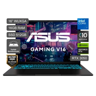 LAPTOP GAMER ASUS V16 V3607VJ-RP096W RTX3050 INTEL CORE 7-240H 16GB RAM 512GB SSD 16" WUXGA - 1