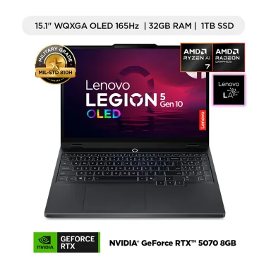 LAPTOP LENOVO LEGION 5 AMD RYZEN 7 32GB RAM 1TB SSD 15.1” OLED RTX 5070 - 1