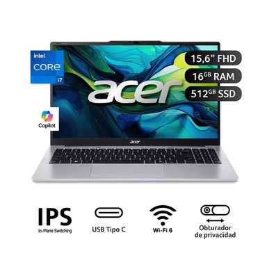 LAPTOP ACER ASPIRE LITE Intel® Core™ i7 16GB RAM 512GB SSD 15.6” - 1
