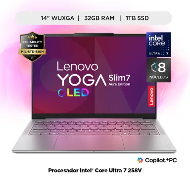 LAPTOP IA LENOVO YOGA SLIM 7I INTEL CORE ULTRA 7 SERIE 200 32GB RAM 1TB 14" WUXGA OLED - 1