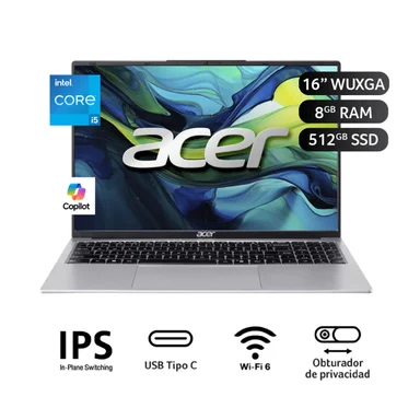 LAPTOP ACER ASPIRE LITE AL16-54P-580M INTEL CORE I5 8GB RAM 512GB SSD 16” - 1