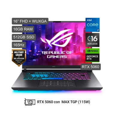 LAPTOP ASUS ROG G615JMR-RV165W INTEL CORE 7 16GB RAM 512GB SSD RTX 5060 16” - 1
