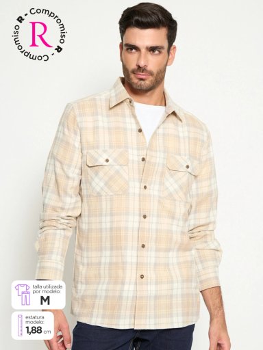 CAMISA MANGA LARGA ALGODÓN HOMBRE KENNETH STEVENS - 1