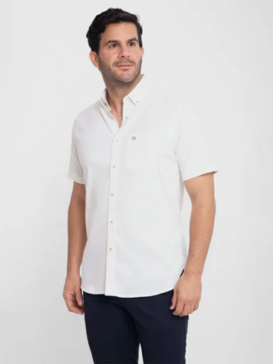 CAMISA MANGA CORTA ALGODÓN HOMBRE OSCAR DE LA RENTA - 1