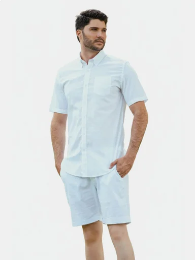CAMISA MANGA CORTA ALGODÓN HOMBRE OSCAR DE LA RENTA - 1