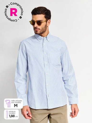 CAMISA MANGA LARGA ALGODÓN HOMBRE KENNETH STEVENS - 1