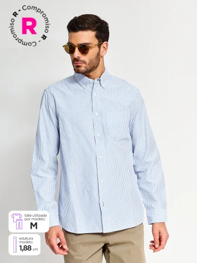 CAMISA MANGA LARGA ALGODÓN HOMBRE KENNETH STEVENS - 1