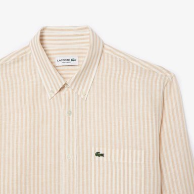 CAMISA MANGA LARGA HOMBRE LACOSTE CH6985 CELESTE - 4