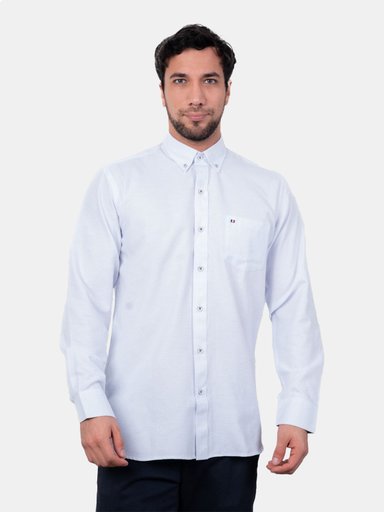 CAMISA MANGA LARGA HOMBRE PIERRE CARDIN OXFORD COLOR ENTERO PC-63677CAA - 1