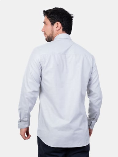CAMISA MANGA LARGA HOMBRE PIERRE CARDIN OXFORD COLOR ENTERO PC-63677CAA - 2