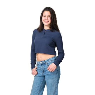 POLO MANGA LARGA MUJER CAFFARENA 16836 POLO CROP TOP - 3