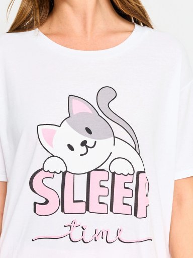 POLO DE PIJAMA MANGA CORTA MUJER INDEX GAP - 3