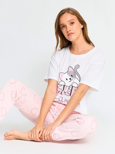 POLO DE PIJAMA MANGA CORTA MUJER INDEX GAP - 4