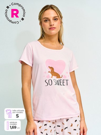 POLO DE PIJAMA MANGA CORTA MUJER INDEX PRINT B - 1