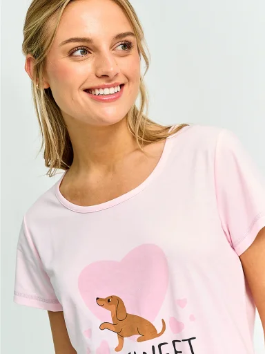 POLO DE PIJAMA MANGA CORTA MUJER INDEX PRINT B - 3