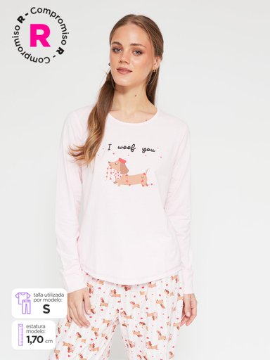 POLO DE PIJAMA MANGA LARGA MUJER INDEX PUNO - 1