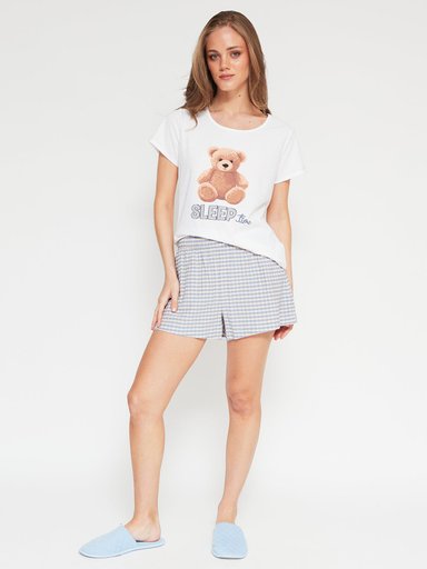 PIJAMA MANGA CORTA MUJER INDEX PRINT B - 4