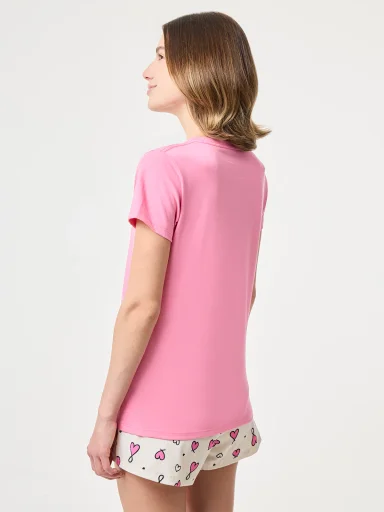 POLO DE PIJAMA MUJER INDEX PRINT HEART LOVE - 2