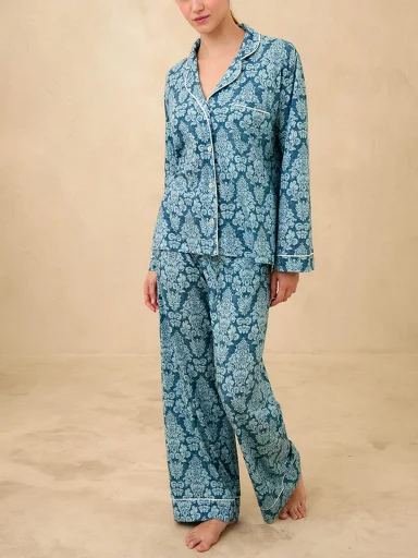 PIJAMA MANGA LARGA MUJER IN BLOOM BOYFRIEND VERA DAMASQUE - 1