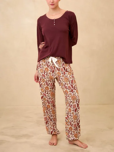 PANTALÓN DE PIJAMA MUJER IN BLOOM FOLK GARDEN - 1