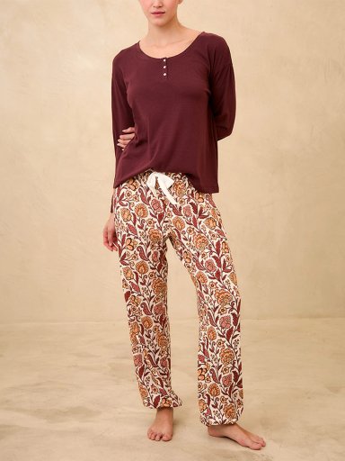 PANTALÓN DE PIJAMA MUJER IN BLOOM FOLK GARDEN - 1