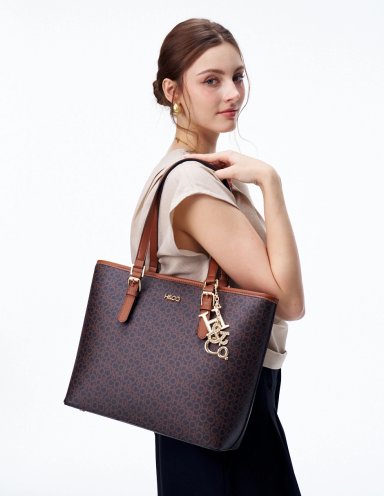 BOLSO TOTE H&CO. DIMITRA 8088 CAFÉ - 5