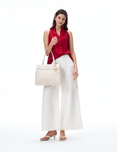 BOLSO TOTE H&CO. ISADORA 8127 BEIGE - 8